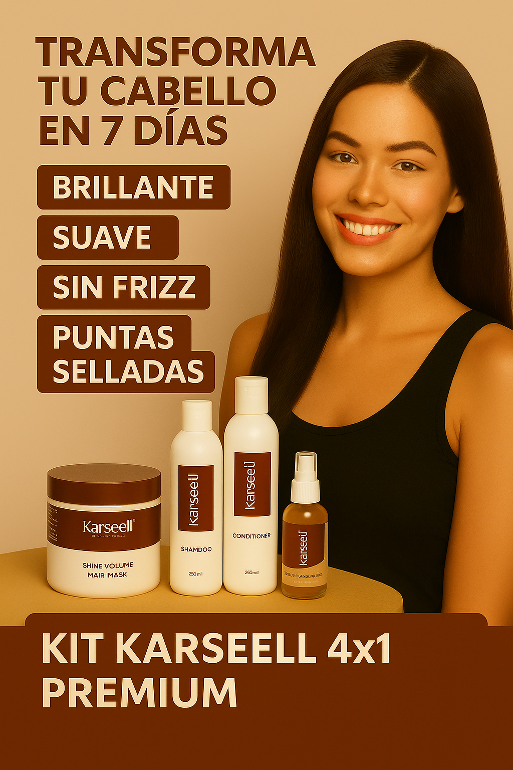 "Kit Karseell Premium4x1 +2 Regalos Gratis:  renueva tu belleza y juventud